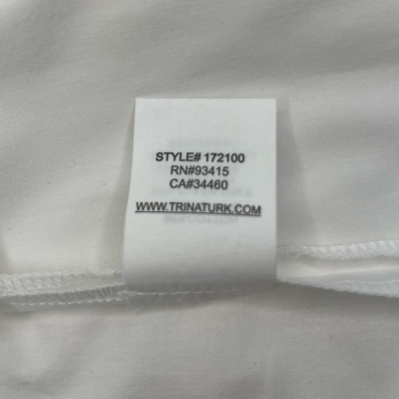 Trina Turk White Asymetrical Cotton Top Size XS - Picture 7 of 9